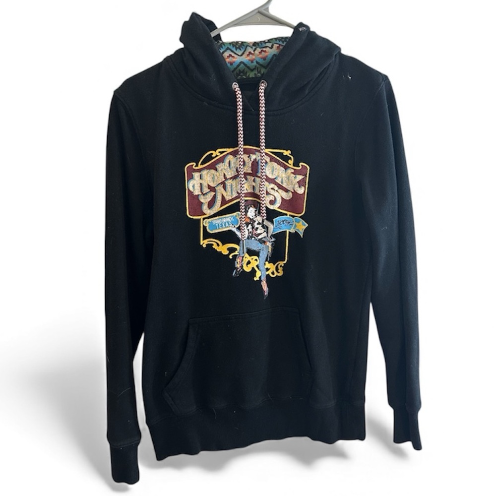 Medium Hooey‎ Hoodie - Western “Honky Tonk Nights” Cowgirl Sweatshirt